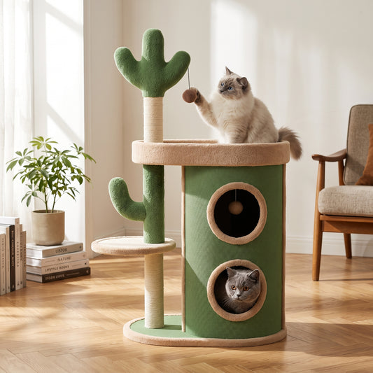 Modern Cactus Multi-Level Cat Tree & Condo