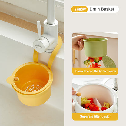 Kitchen hanging sink drain basket