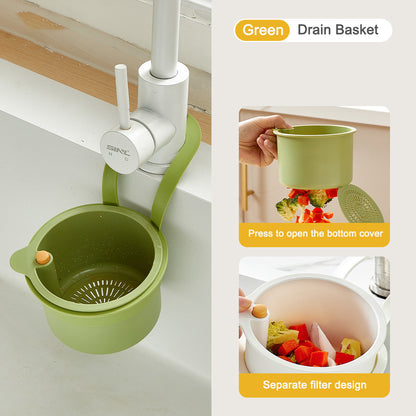 Kitchen hanging sink drain basket