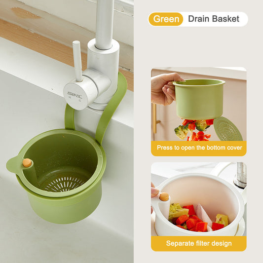 Kitchen hanging sink drain basket