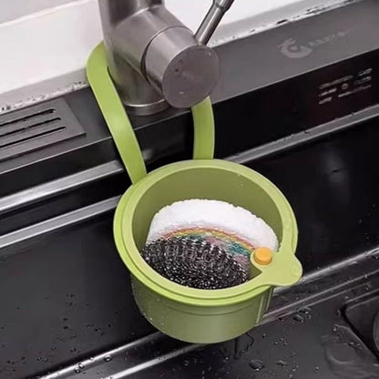 Kitchen hanging sink drain basket