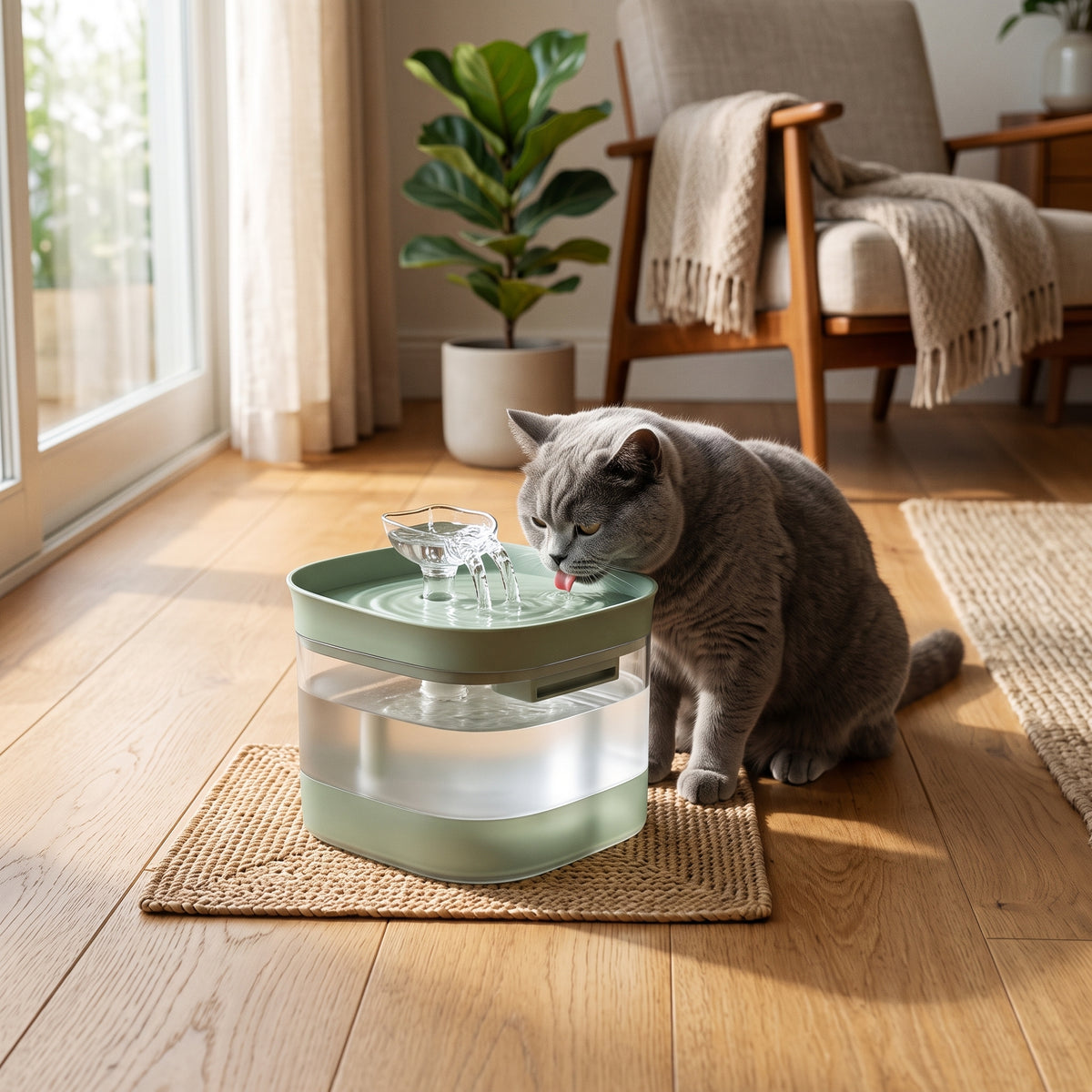 Ultra-Quiet Transparent Pet Water Fountain